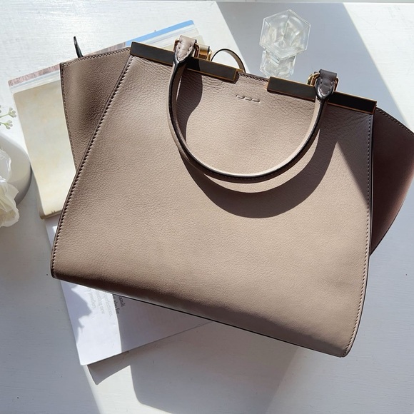 Fendi 3Jours Nappa Leather Handbag In Camel - Picture 2 of 11